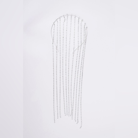 SILVER GOLD CRYSTAL TASSEL HEADBAND - Picture 4 of 4